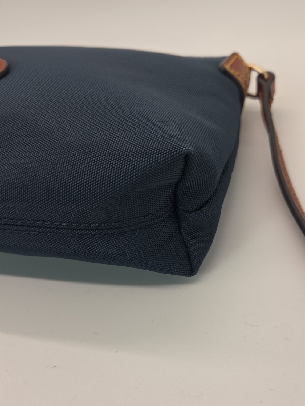 Dooney & Bourke Nylon Navy Leather Crossbody Pouchette Bag - Picture 12 of 16